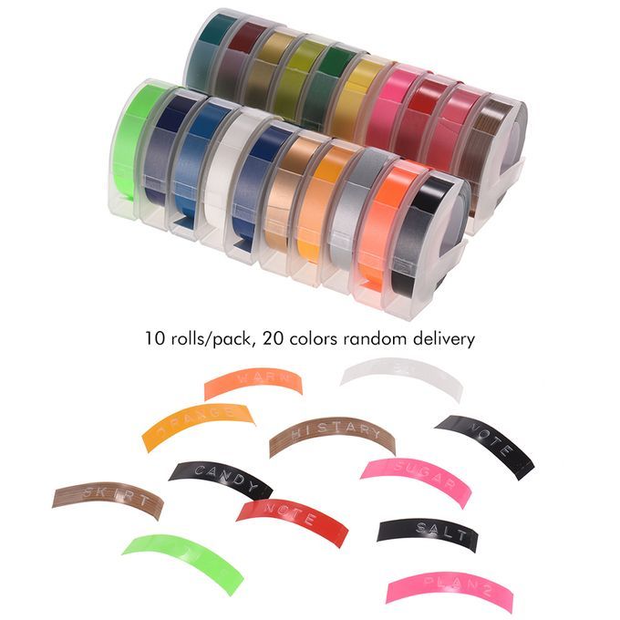 3D Plastic Embossing Label Tape Refill For DYMO 12965 1610