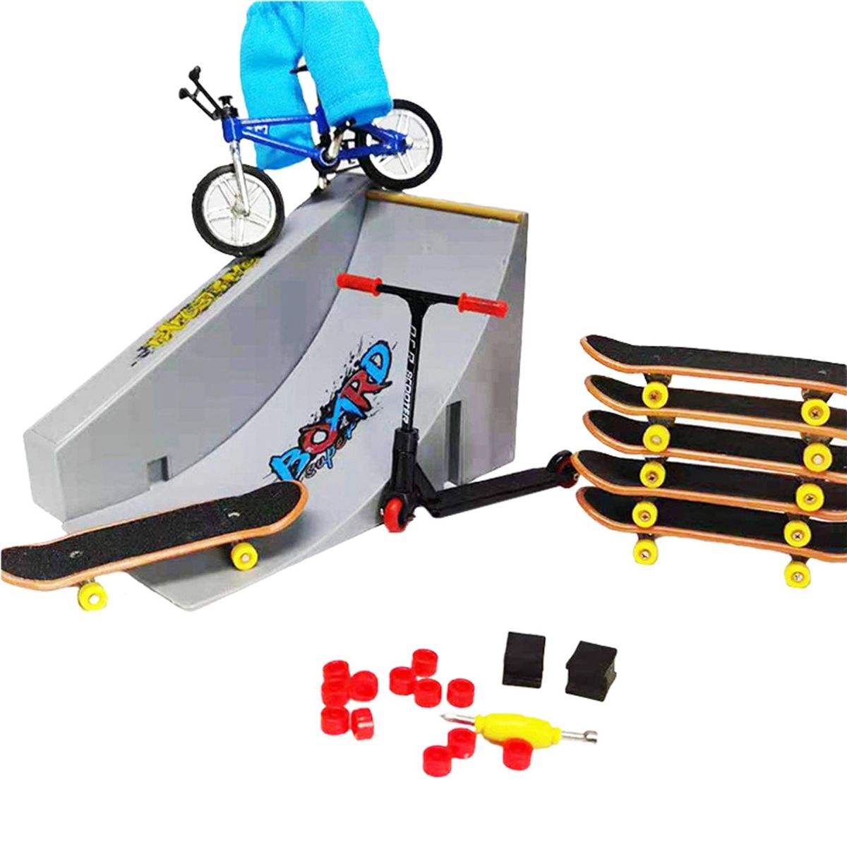 Skateboard Bike Toys Mini Scooter Ramp Fingerboard For