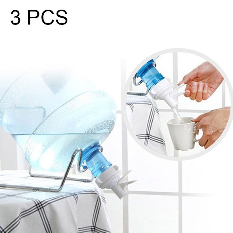 3 PCS PP Water Bottle Faucet Dispenser Valve For 55mm Crown Top Bottle With Dustproof Cover