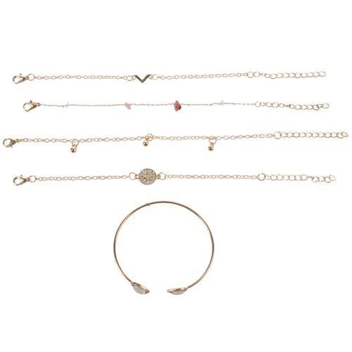 5Pcs/Set Bohemian Charm Bracelets For Women Gis Chain