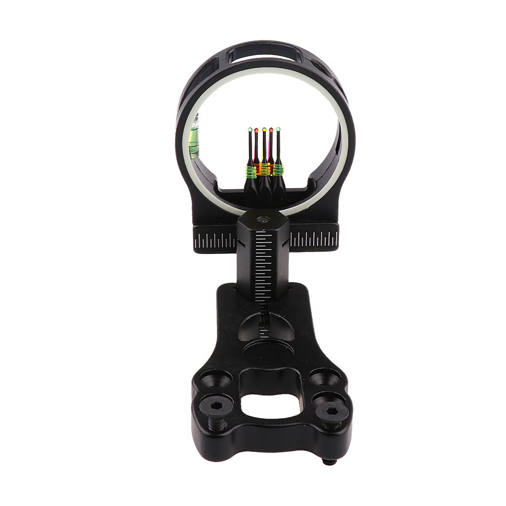 Aluminium Alloy Fiber Optic 5 Pin Archery Bow Sight Hunting For