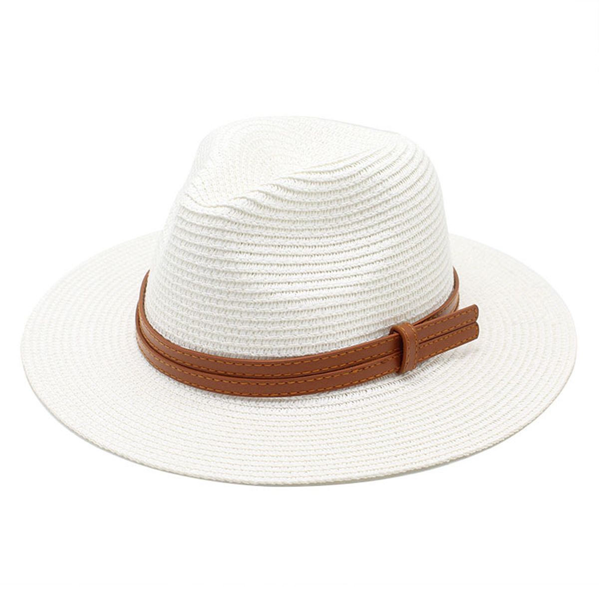 Men Hat   Sun Protection Wide Brim Panama White