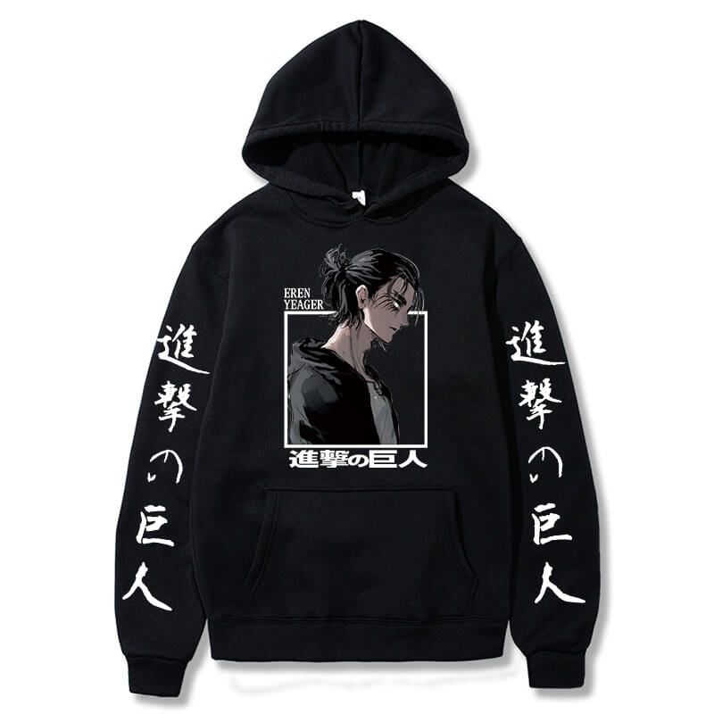 LBQ Anime Attack On Titan Trendy Comfort Hoodie Black
