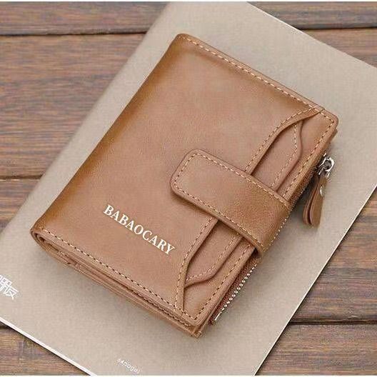 Fahion Men Pu Leather Short Wallets Card Holder Multfunction