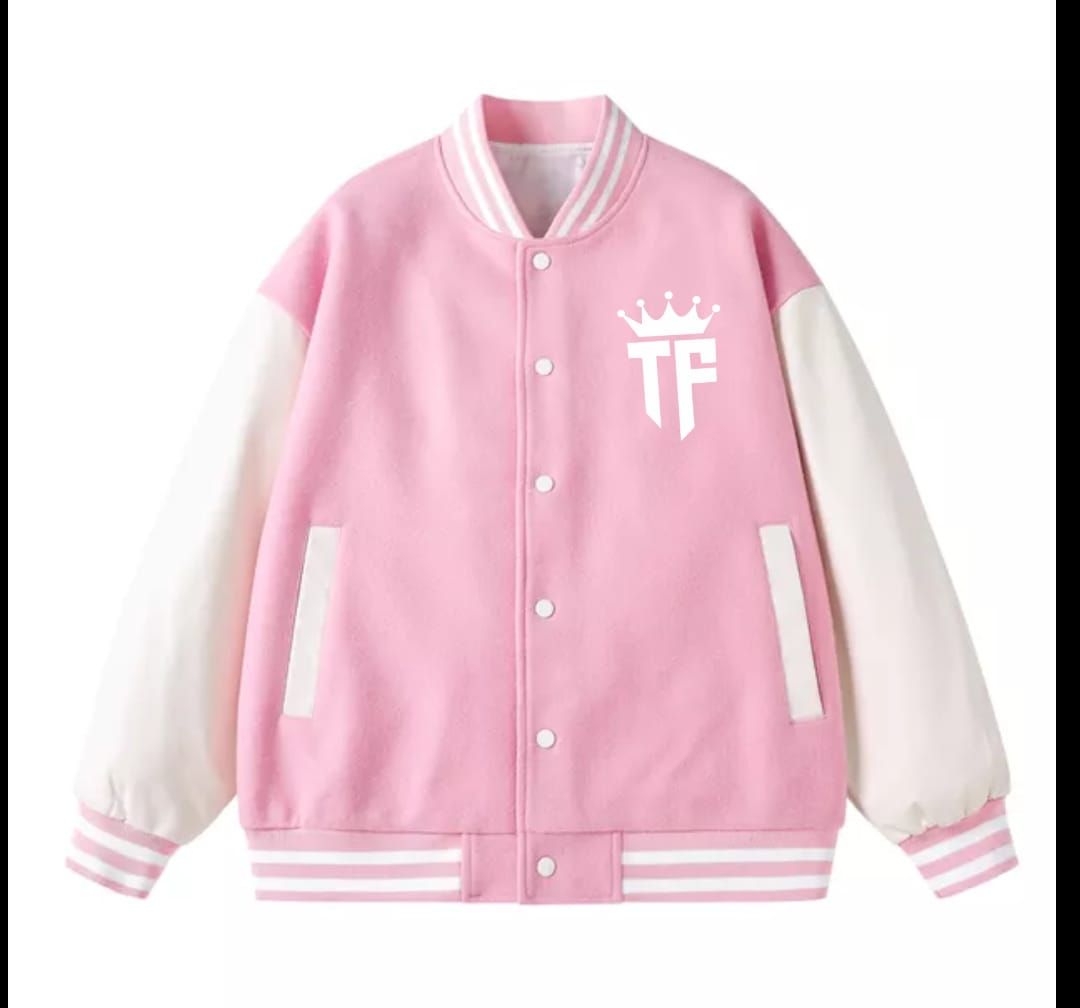 Classy Tfazz Luxury Varsity Jacket -  Pink