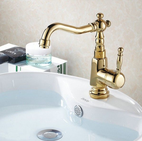 New Arrivals European Retro Style Gold Color Finish Kitchen