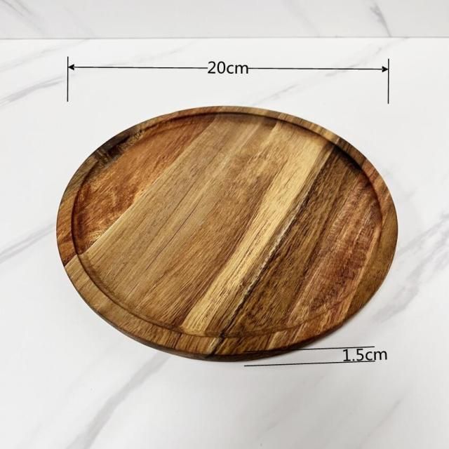 Japanese style Wooden plate Food fruit dessert plates