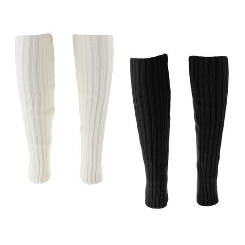 2Pairs Ladies Winter Cable Knit Leg Warmer Crochet High Heel Boots