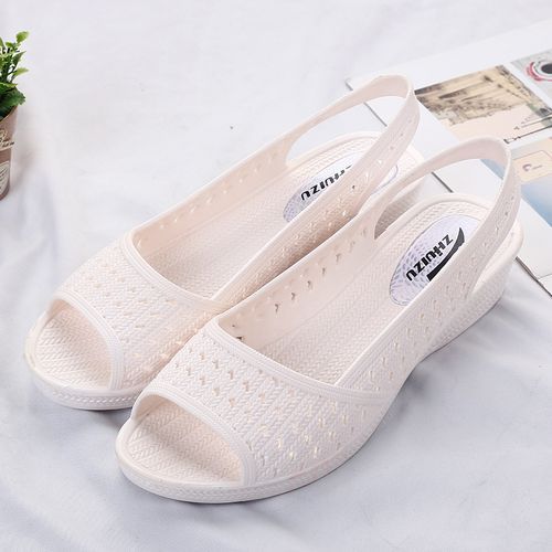 Fish Mouth Slope Heel Soft Women Sandals Non Slip Sandals