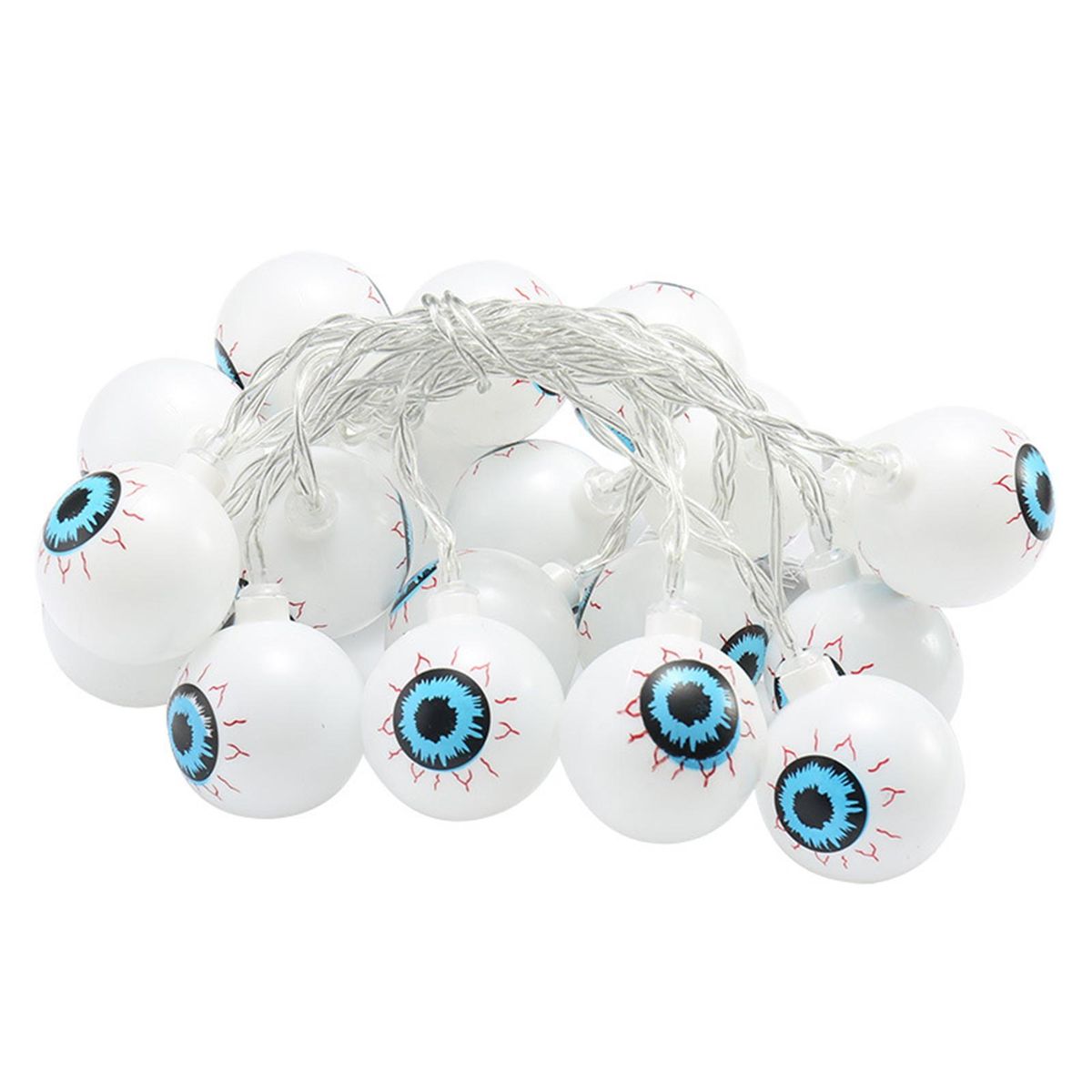 3 Meters 20LEDs Eyeball Design String Light Constant Bright Mode 2 * AA Cell Operated for Halloween Party Home Decoration Present Gift