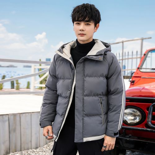 2023 New High Quality Cotton Clothing Fashion Men's Warm Mountaineering Coat Waterproof Jacket Grey