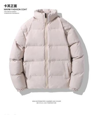 2023 New High Quality Couple Cotton Clothes Fashion Unisex Bread Jackets Waterproof Jackets For Men White