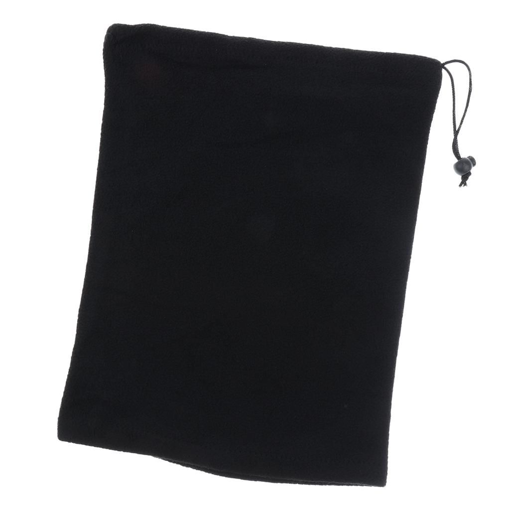 Polar Fleece Thermal Neck Warmer Gaiter Face Mask Snood Hat Black