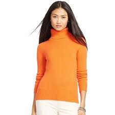 Female Turtle Neck Long Sleeve - Orange