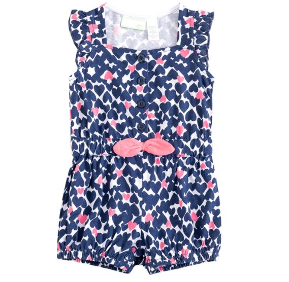Baby Girl Short-sleeved Playsuit Romper