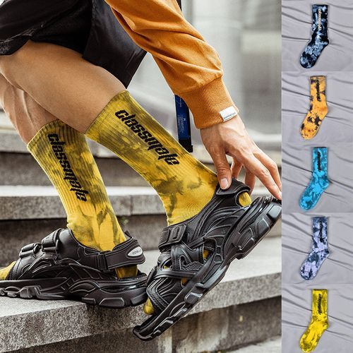 Women Men's Casual Street Socks,Basketball Hip-Hop Sports Socks（5 Pairs）