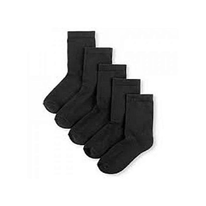 Children Back To School Black Socks 5in1