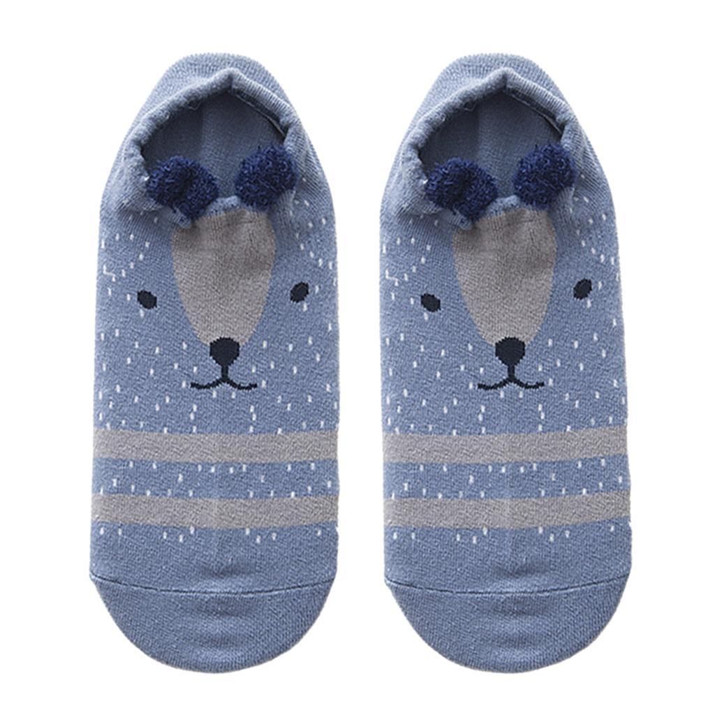 1Pair Girls Cotton Nonslip Boat Socks Summer Spring Low Ankle ,Boat K