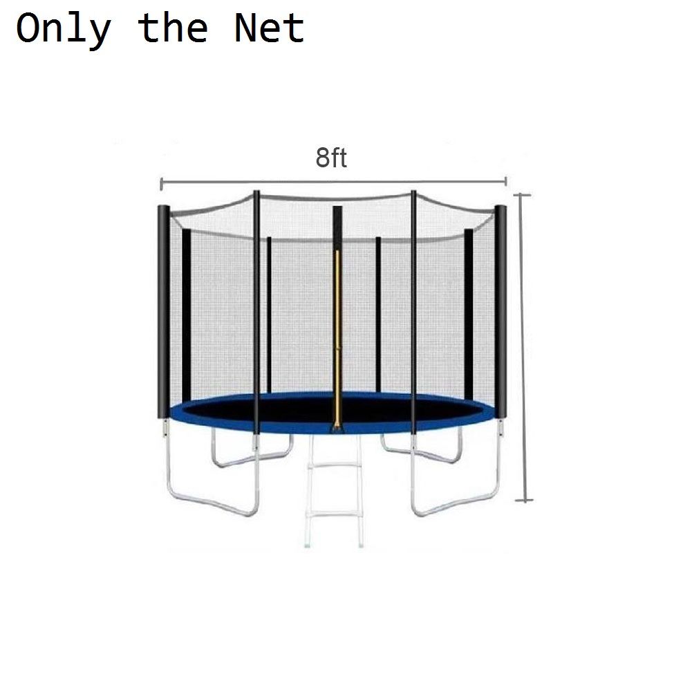 4-8ft Outdoor Trampoline Protective Net For Kid Children Anti-fall Polyethylene-8ft
