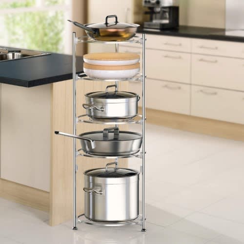 5 Tier Stainless Steel Storage Pot Rack