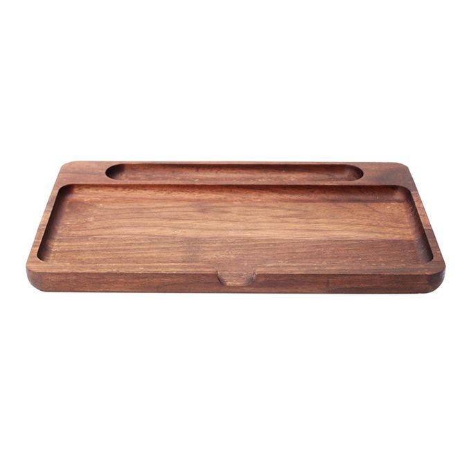 Wood Rolling Tray Durable Walnut Wood Tobacco Tray For Tobacco Herb