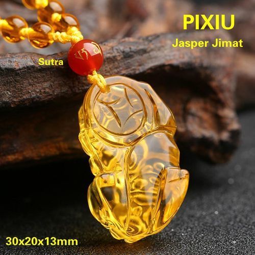 PIXIU Sutra Beads Jasper Lucky Charm Necklace Pendent