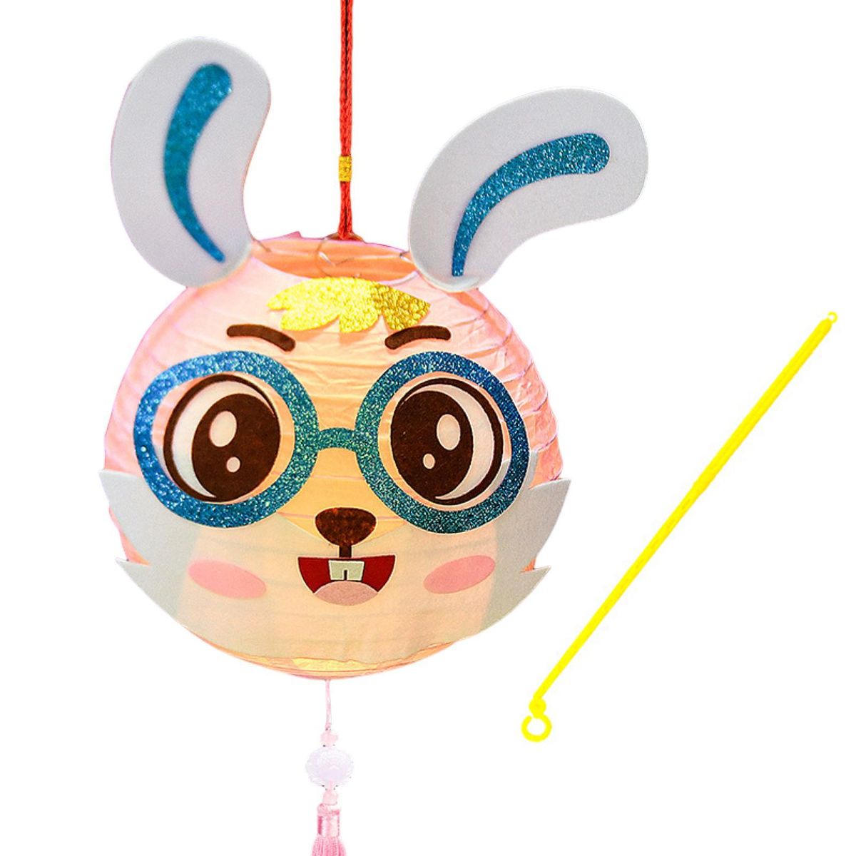 Spring Festival Lantern Rabbit Lantern Pendant Spring Festival New Year Light Pink