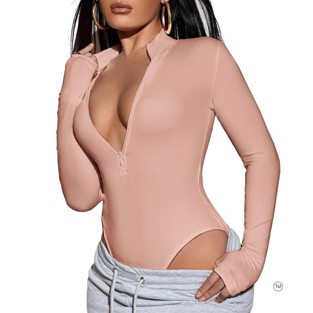 Sexys Tummys Control Bodysuit With Long Sleeve Comfortable