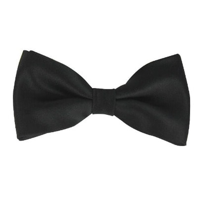 Plain Men's Bow Tie-Black