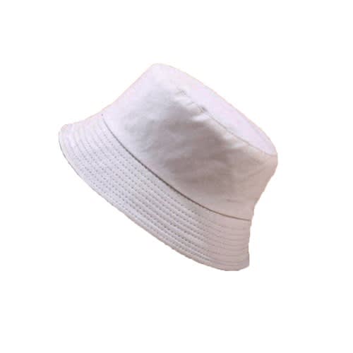 Reversible White Bucket Hat - White