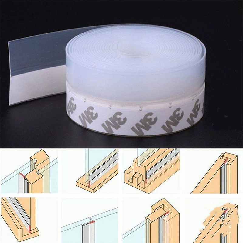 Self-Adhesive Door And Window Rubber Steal Strip A Crack Bottom Windproof