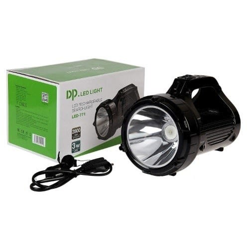 Rechargeable Jug Torchlight - Led Light - 3watt - Black