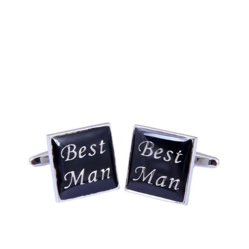 Best Man Named Cufflinks - Black - MC-3986