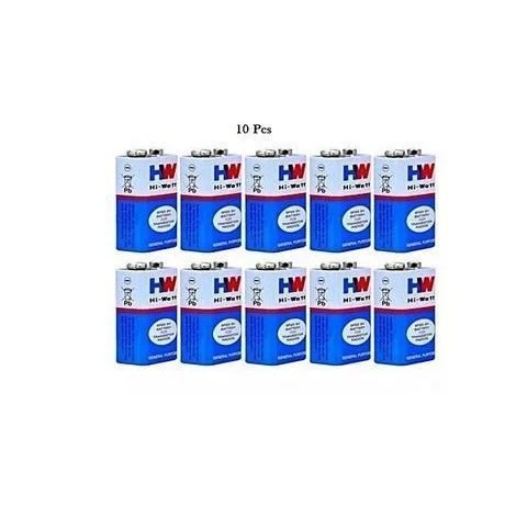 9v Carbon Zinc Battery - 10 Pieces