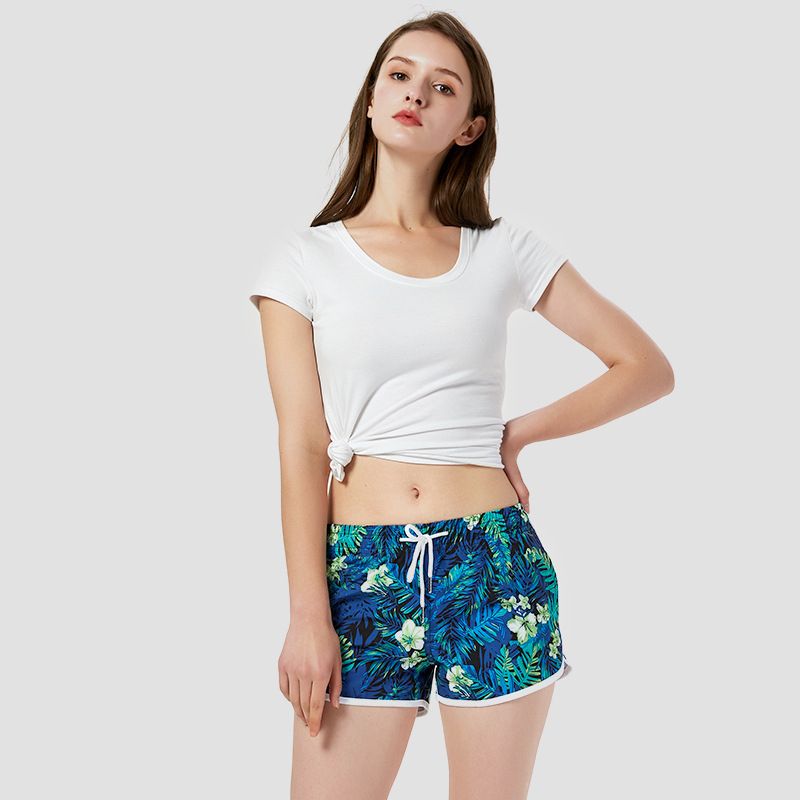 Summer Polyester Women's Beach Shorts Large Size Outer Wear