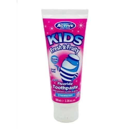 Formulas Fresh & Fruity Sugar Free Fluoride Toothpaste For Kids Strawberry - 100ml