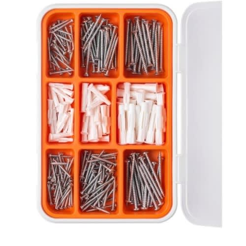 Fixa Screw And Plug Set - 260 Pieces - Silver