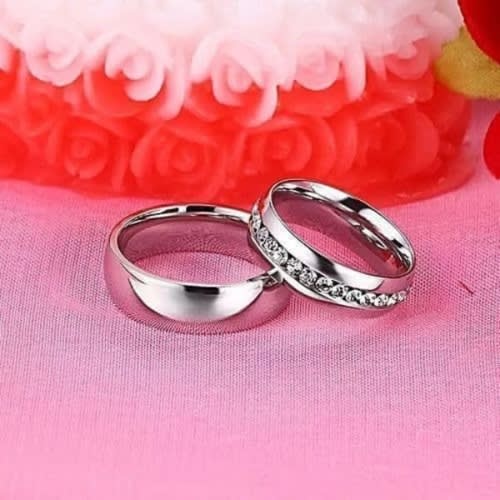 Titanium Wedding Ring Pair For Couples