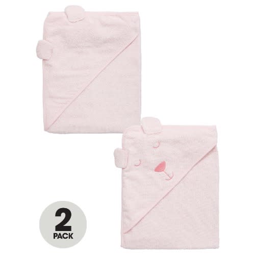 Baby Girl Hooded Towel- Pack Of 2