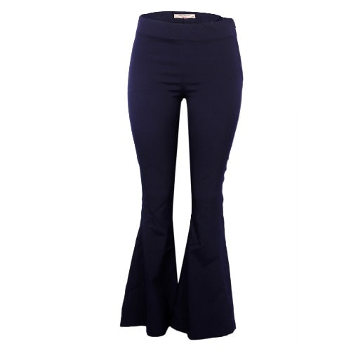Women's Band Less Boot Cut Trouser - Navy Blue