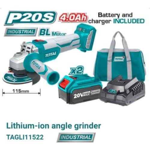 Cordless Lithium-ion Angle Grinder With 4.0ah Batteries