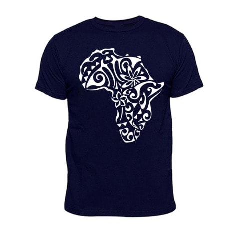 My Africa Print Tshirt - Navyblue