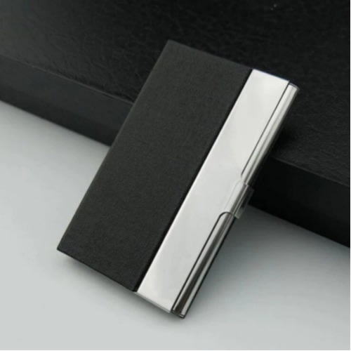 Metal Stainless  Card Holder-Black