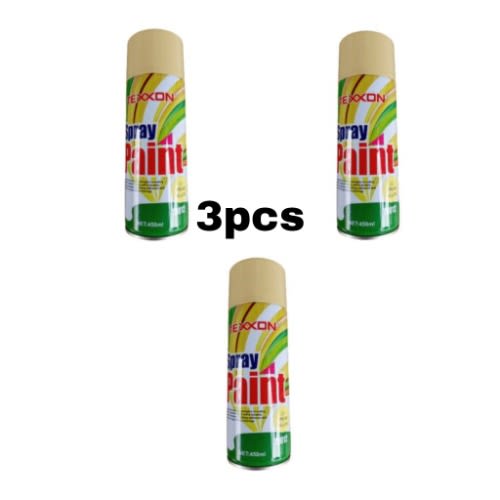 Spray Paint - Cream Yellow - 3pcs - 450ml