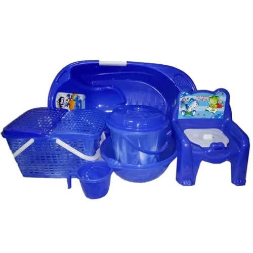 Baby Bath Set - 7 Piece - Dark Blue