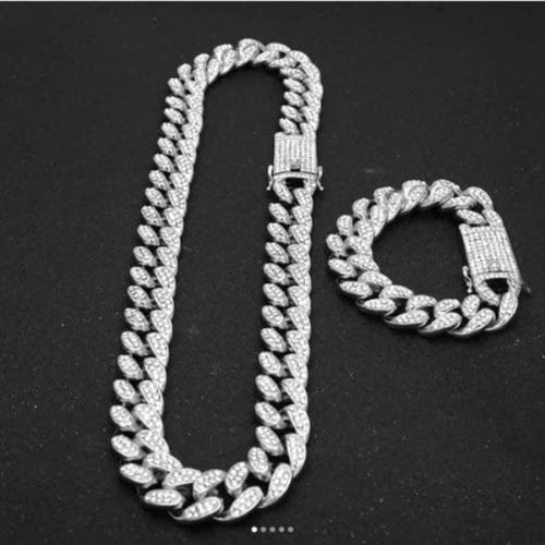 Cuban Chain + Studded Bracelet