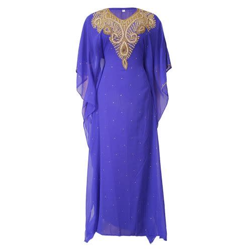 2 In 1 Ladies Stone Caftan - Royal Blue