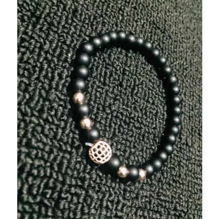 Stainless Steel Beaded Charm Bracelet (c)