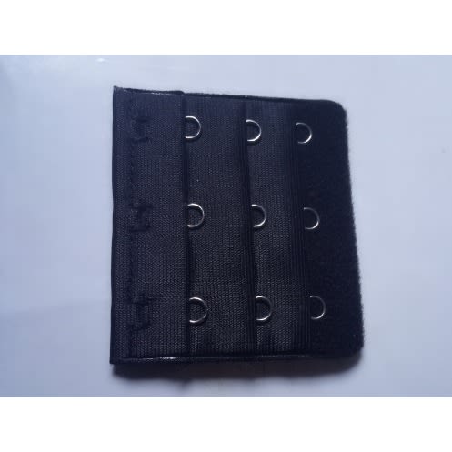 Black Bra Extender 3- Hook - 6 Pieces