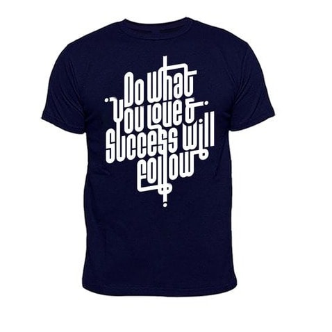 Do What You Love Print Tshirt - Navyblue